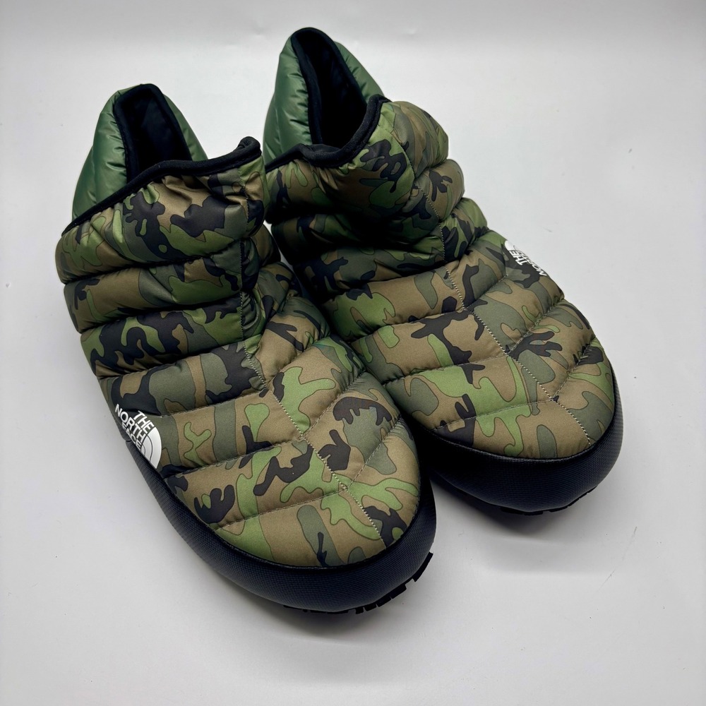 The North Face Mens ThermoBall Traction Slippers Bootie Camo Green Size 11 NWOT